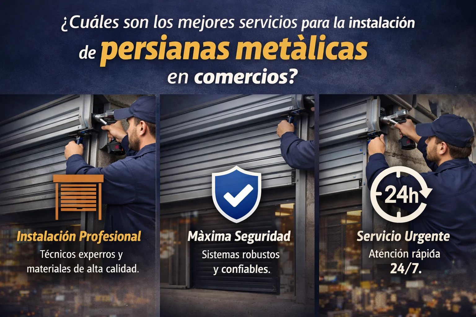 Cuales son los mejores servicios para la instalacion de persianas metalicas en comercios Barcelona - &iquest;Cu&aacute;les son los mejores servicios para la instalaci&oacute;n de persianas met&aacute;licas en comercios de Barcelona?
